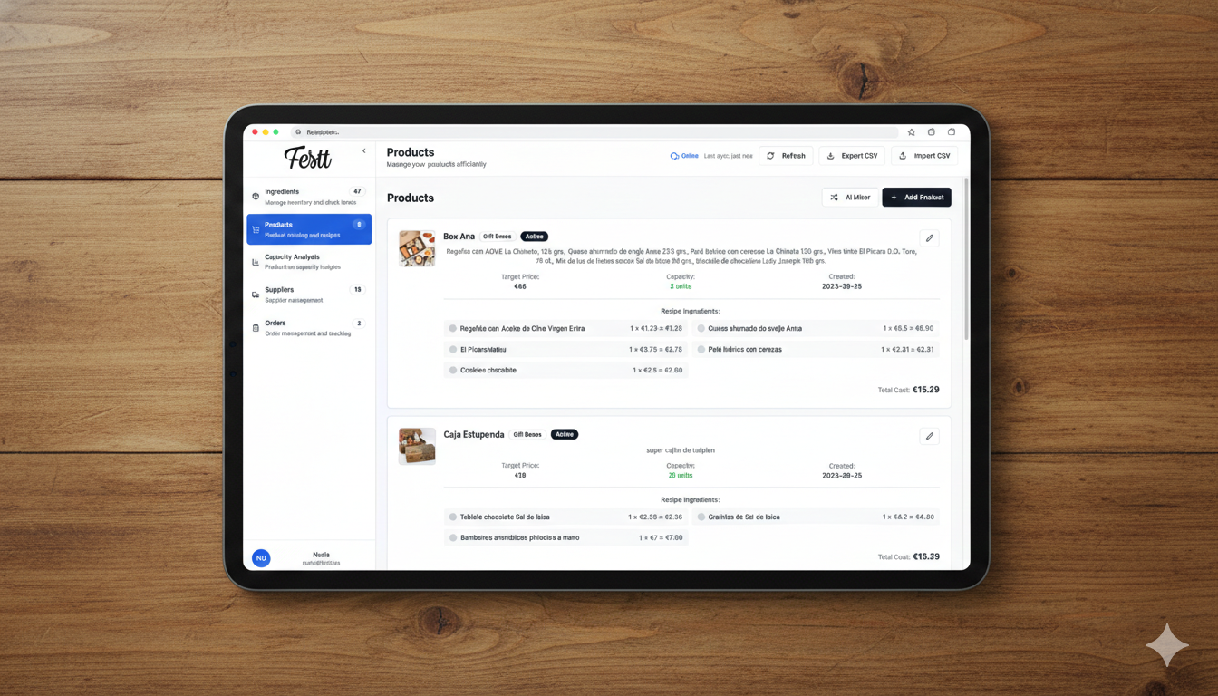 Festt - AI-Driven Inventory Management for Artisanal Food